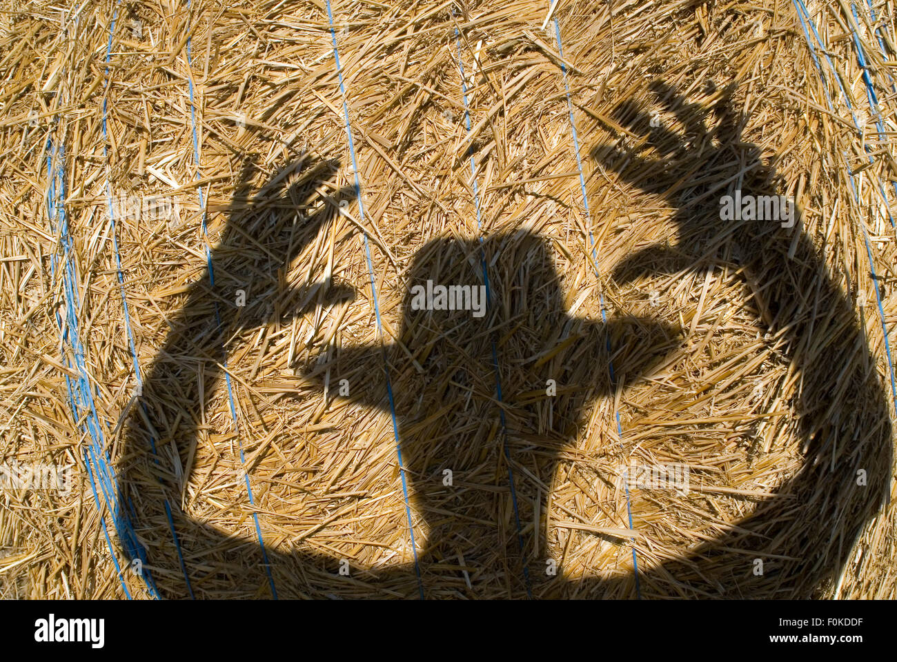 Schattenspiel Mann mit Hut Stockfoto