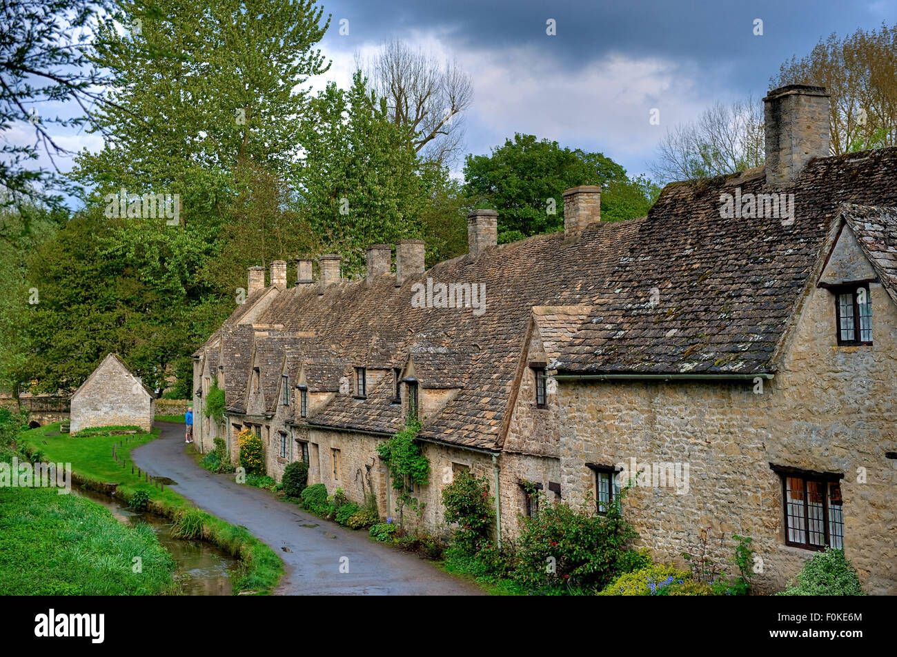 Arlington Row in Bibury, Gloucestershire, Cotswolds, England, Großbritannien, Europa Stockfoto
