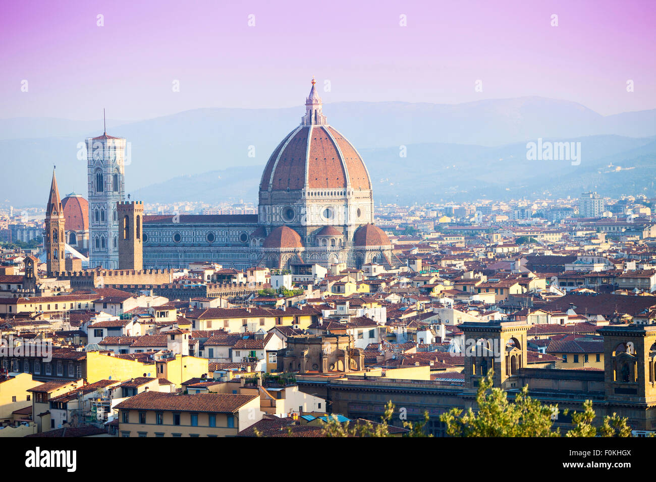 Italien, Florenz, Stadtbild mit Basilika di Santa Maria del Fiore Stockfoto