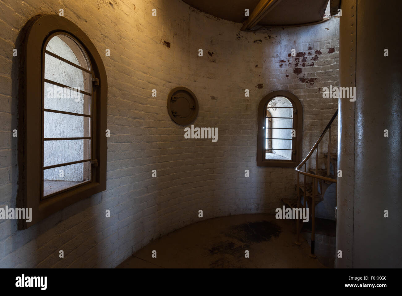 Innere kreisförmige Treppe im North Tower of Navesink Twin Lights