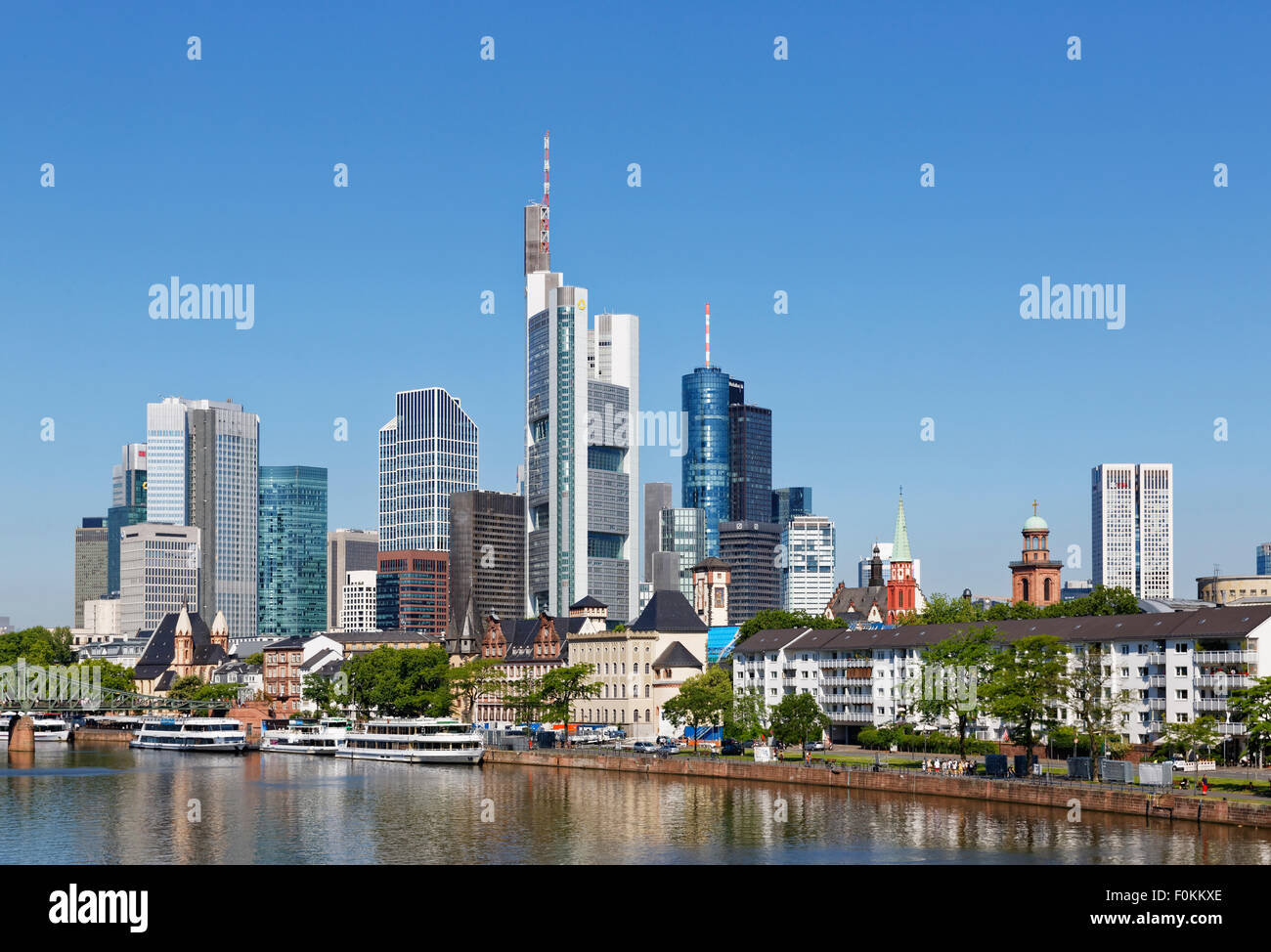 Deutschland, Frankfurt am Main, Blick auf skyline Stockfoto