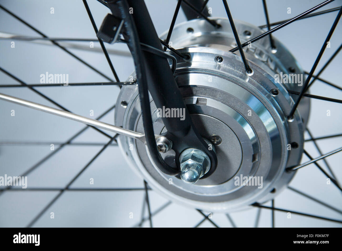 Detail der Elektro-Fahrrad Stockfoto