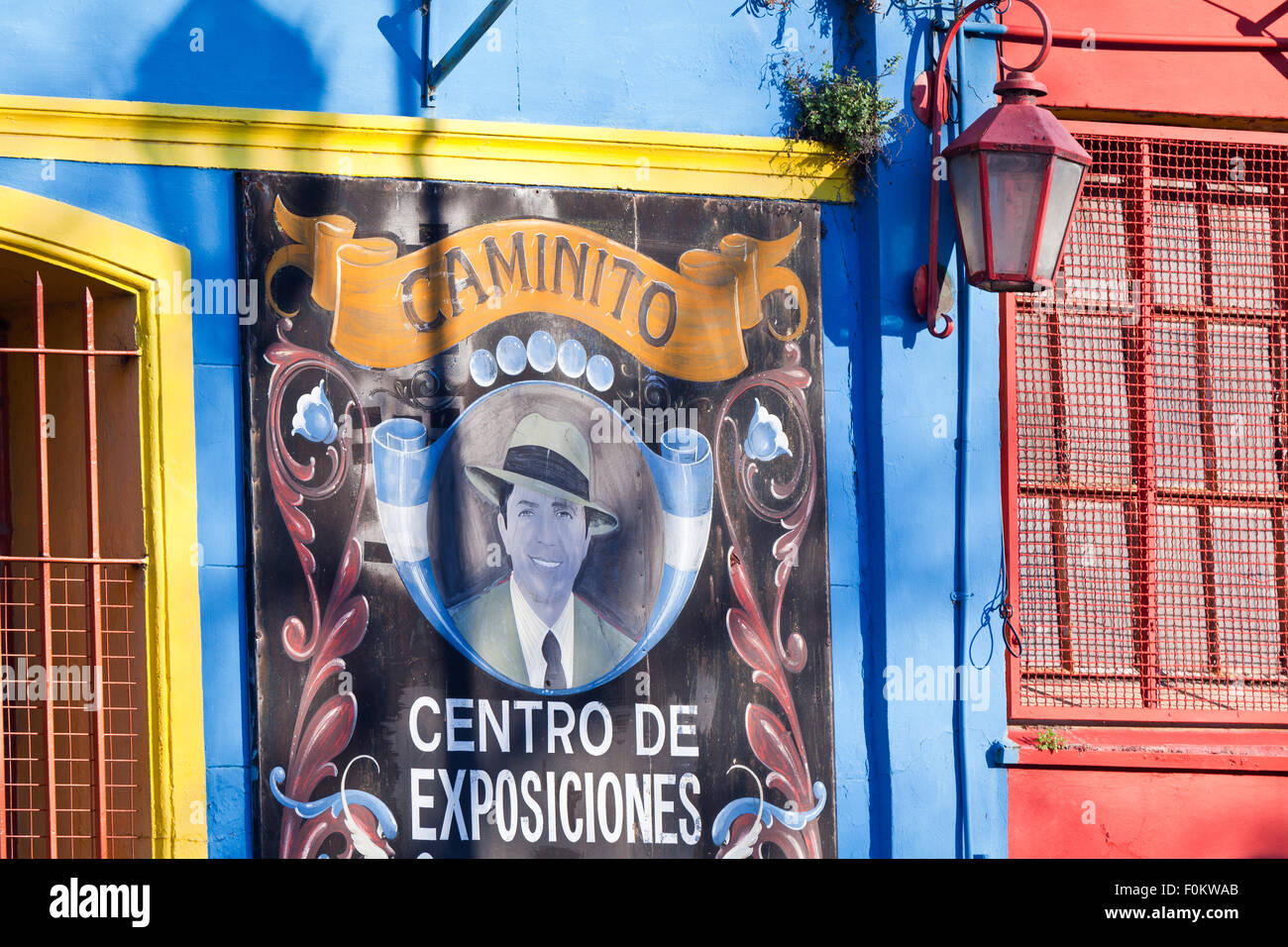 Caminito Straße bunte Häuser und Architektur in La Boca Town Nachbarschaft, Buenos Aires, Argentinien Stockfoto