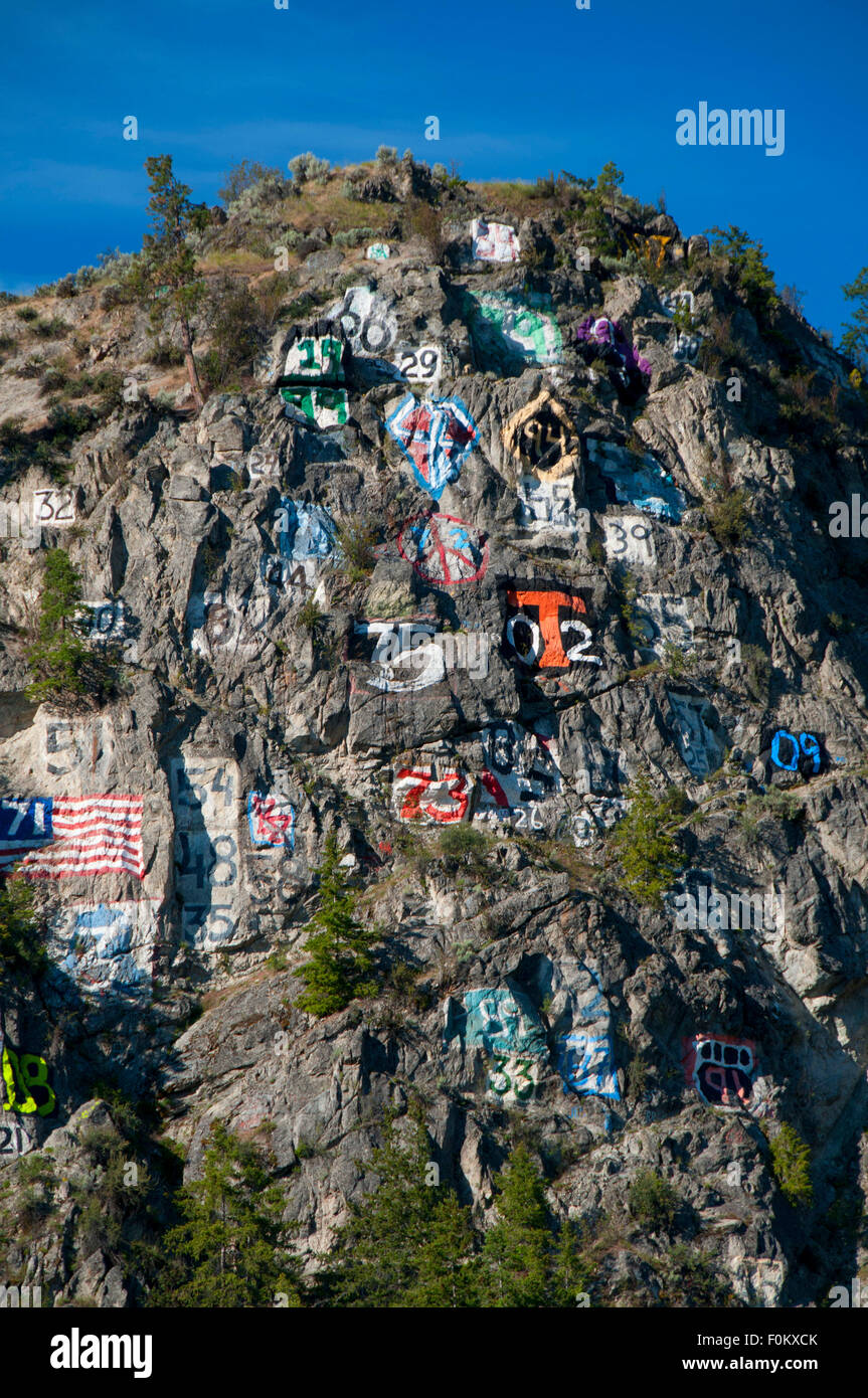 Bezugszeichen Rock, Entiat, Washington Stockfoto