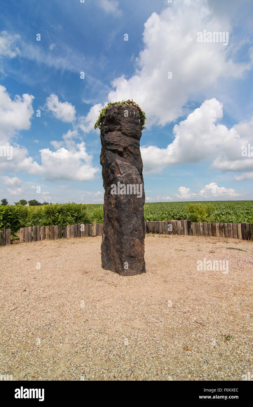 Menhir Stein Shepherd, Tschechische Republik Stockfoto