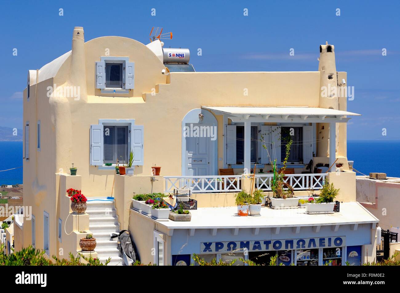 Eine traditionelle griechische Haus auf der Insel Santorini-Griechenland Stockfoto