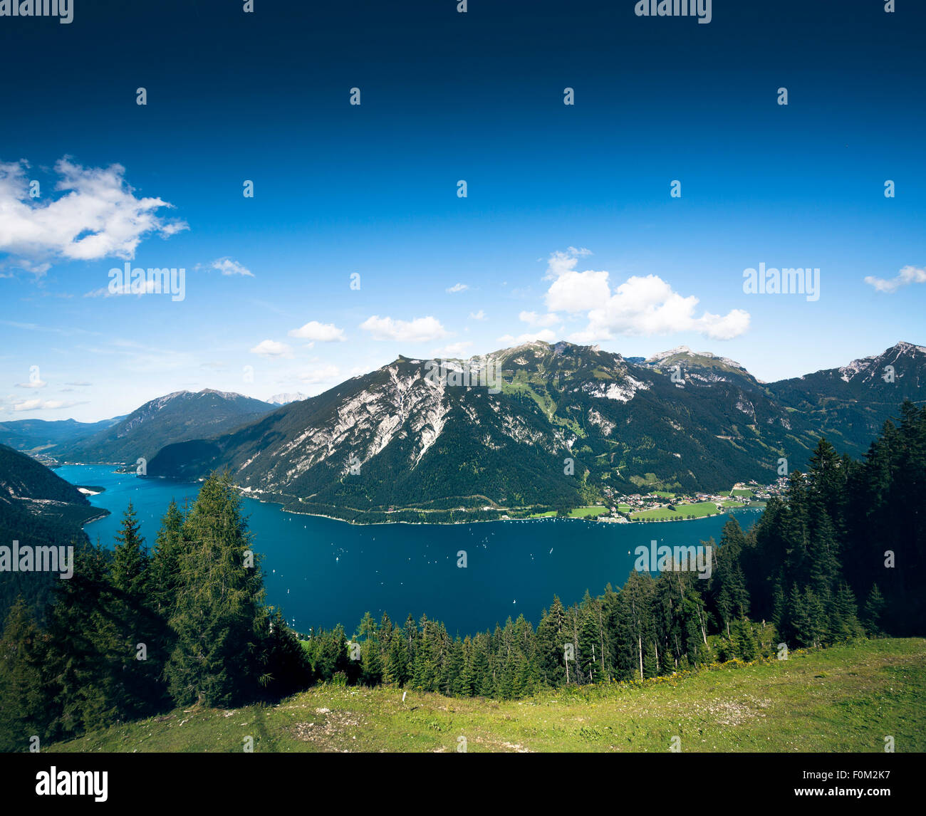 Achensee Lake und Rofan Gebirge, Tirol, Österreich Stockfoto