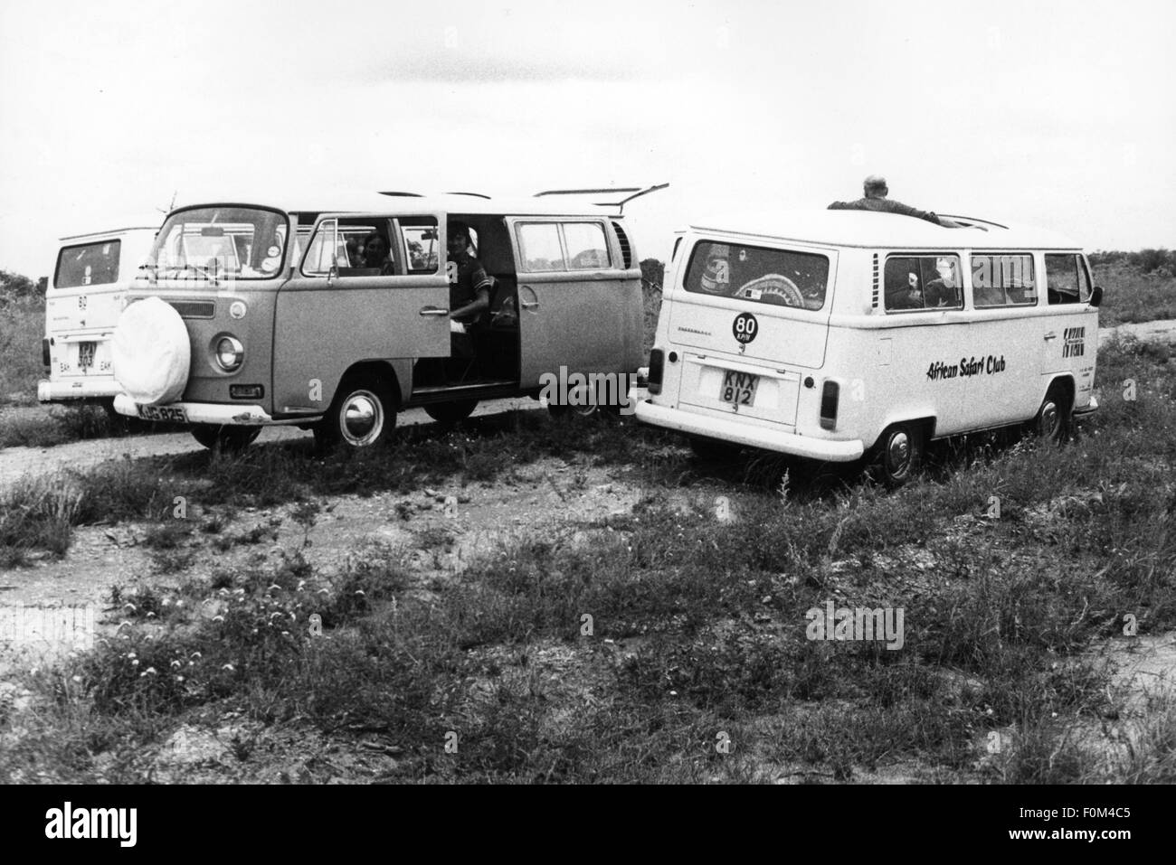 Tourismus, Safari, Ausflug mit VW-Bussen, Kenia, 1972, Zusatzrechte-Clearences-nicht vorhanden Stockfoto