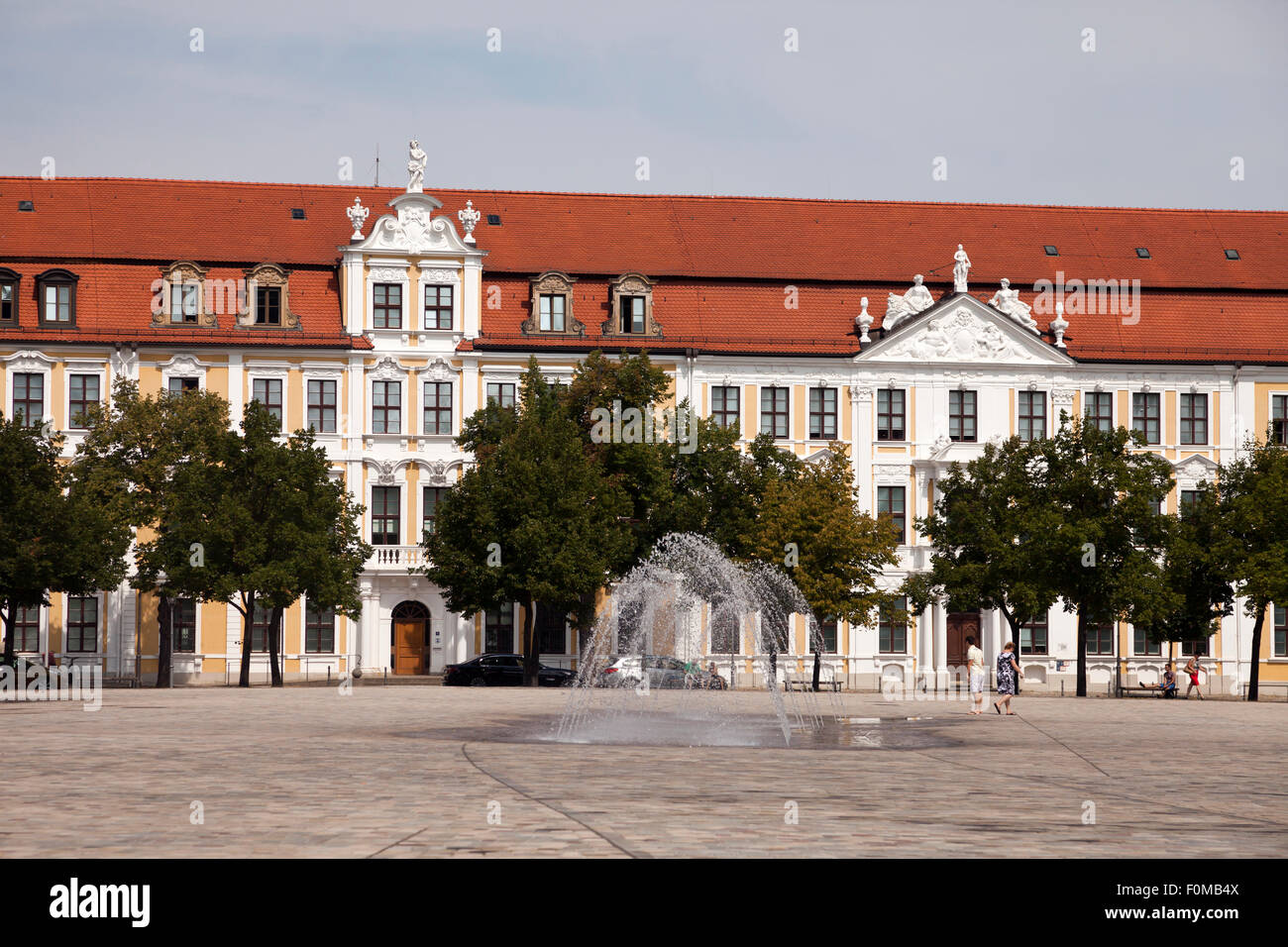 barocke Fassade des Landtages, der Regierungssitz des Landes Sachsen-Anhalt, Magdeburg, Sachsen-Anhalt, Deutschland Stockfoto