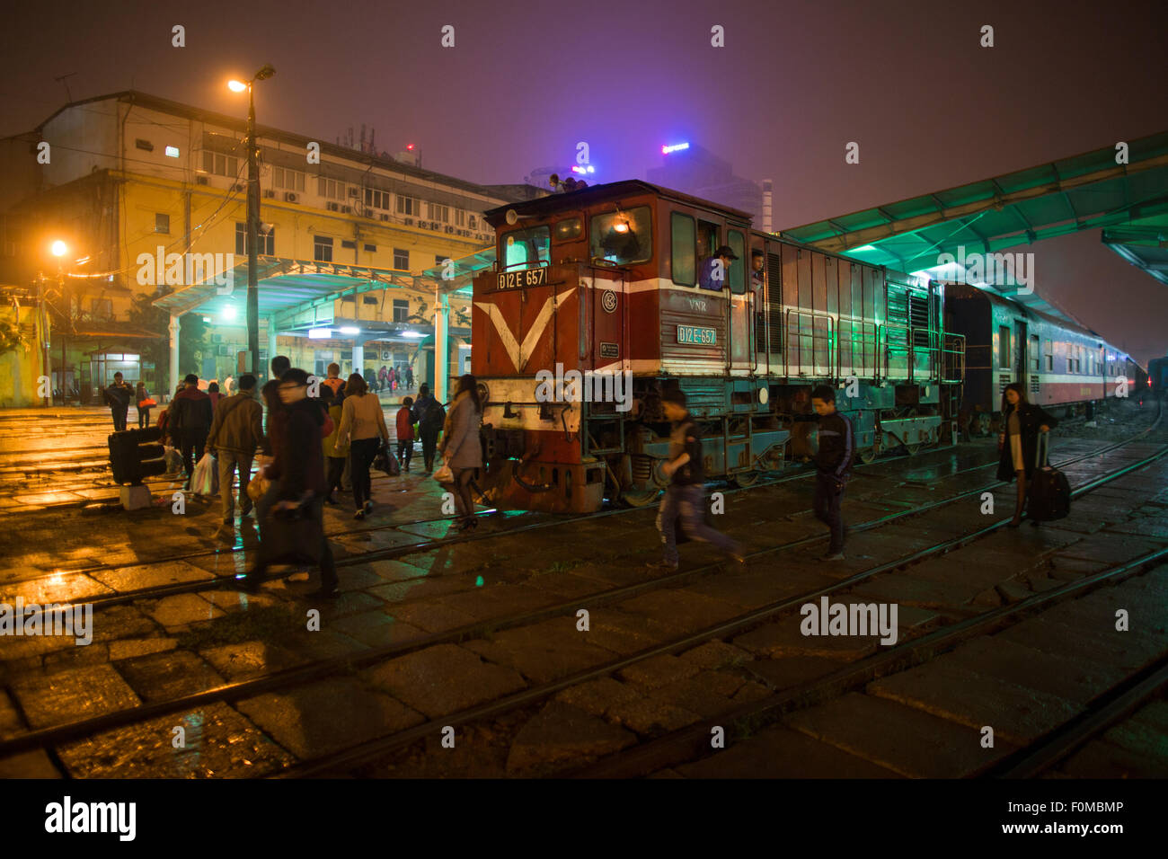 Bahnhof in Hanoi, Vietnam Stockfoto