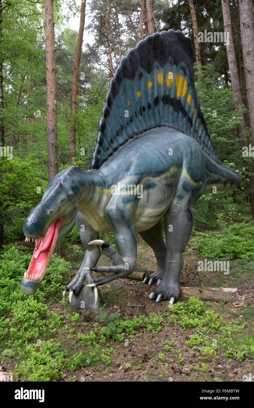 Spinosaurus ausgestorben nordafrikanischen theropode Dinosaurier kreidiges Dinosaurier-Park Deutschland Stockfoto