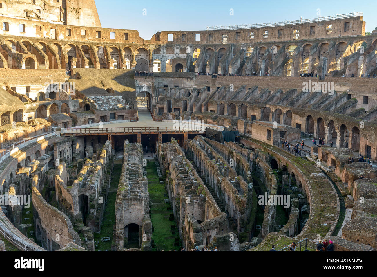 Landschaft der alten Arena Kolosseum in Rom Italien Stockfoto