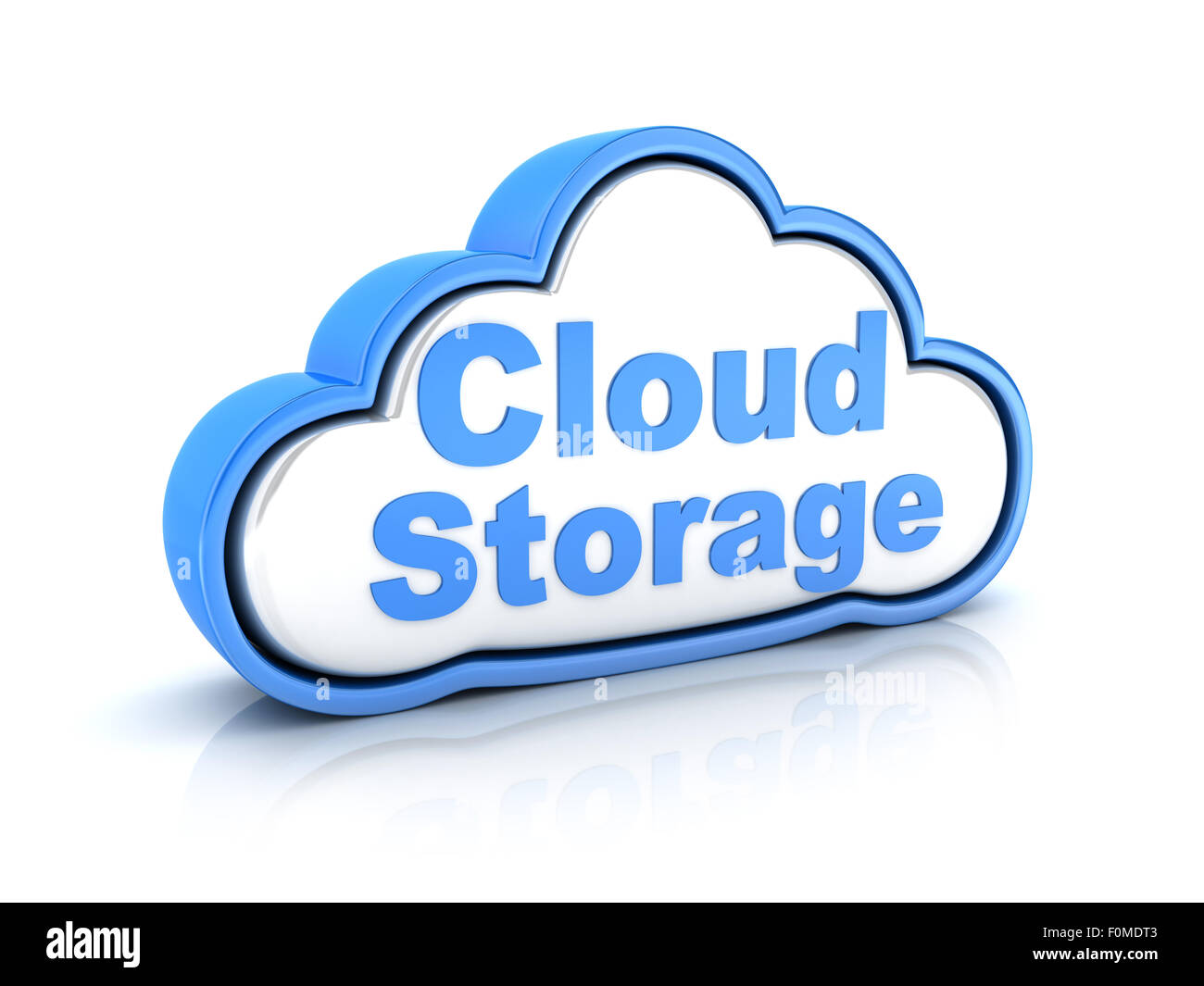 Abstrakte Cloud-Speicher (durchgeführt in 3d) Stockfoto