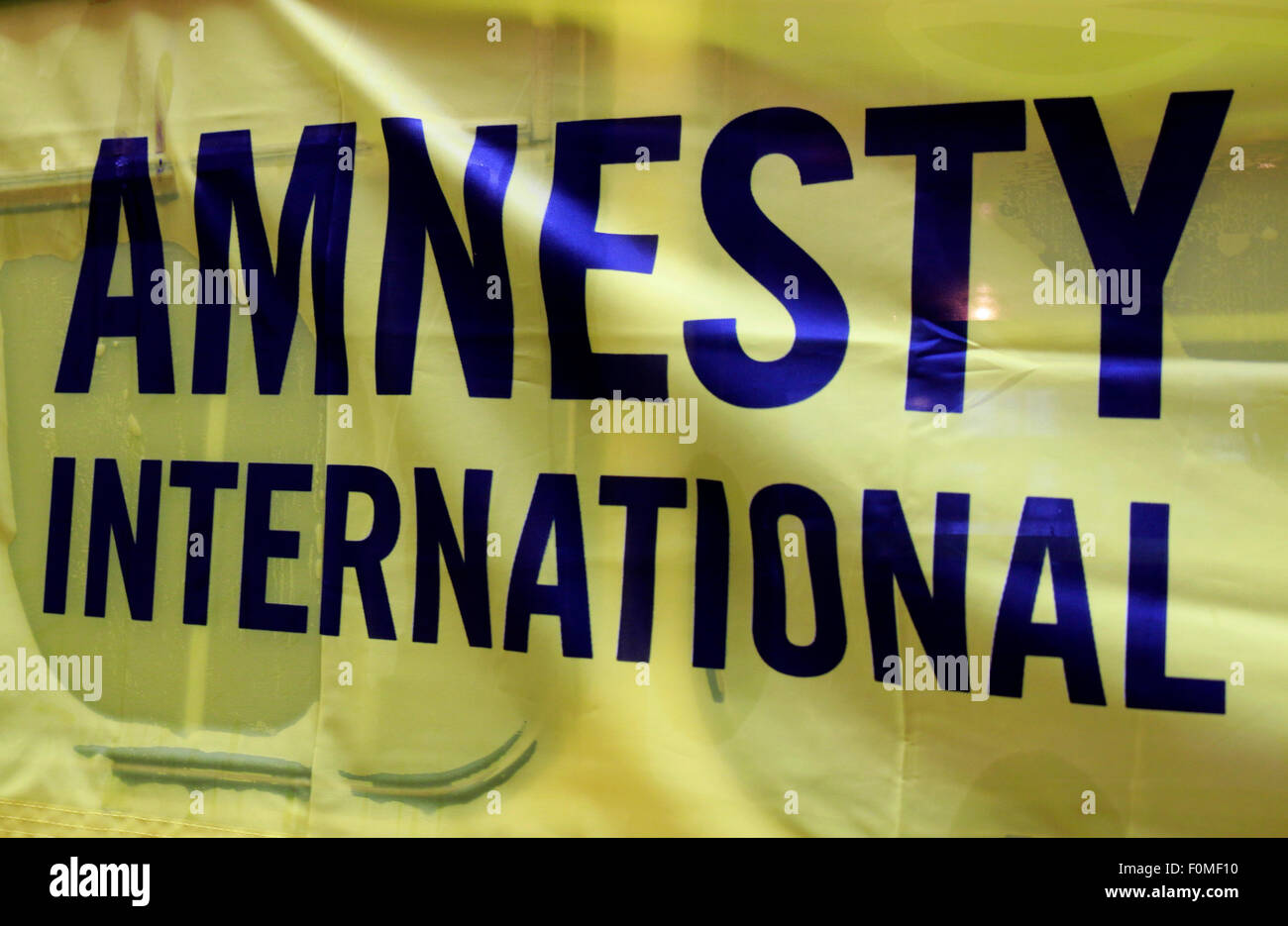 Markennamen: "Amnesty International", Berlin. Stockfoto