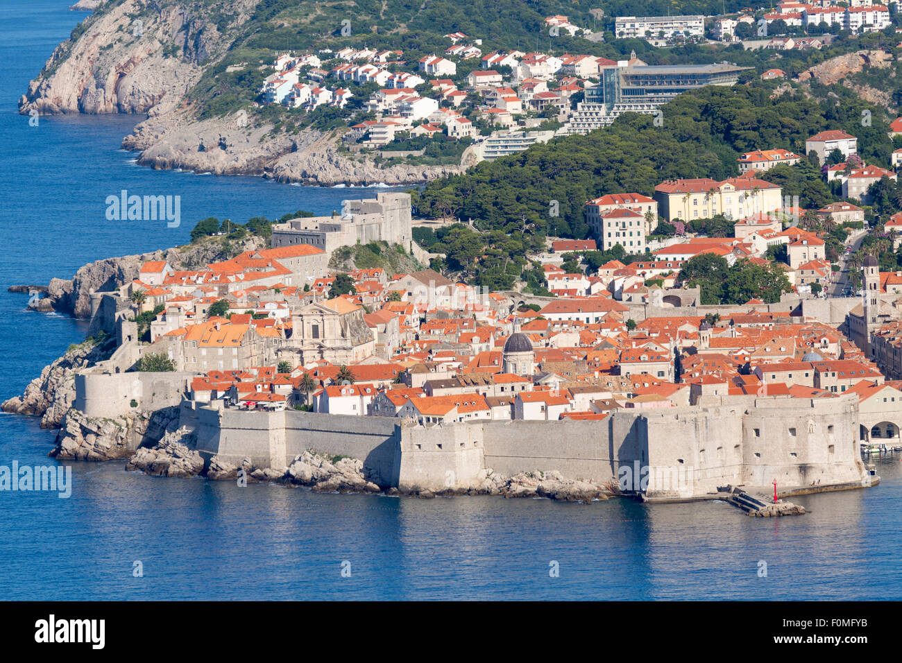 Ansicht der Stadt von Dubrovnik - die Lage von King's Landing im Spiel der Throne Filme Stockfoto