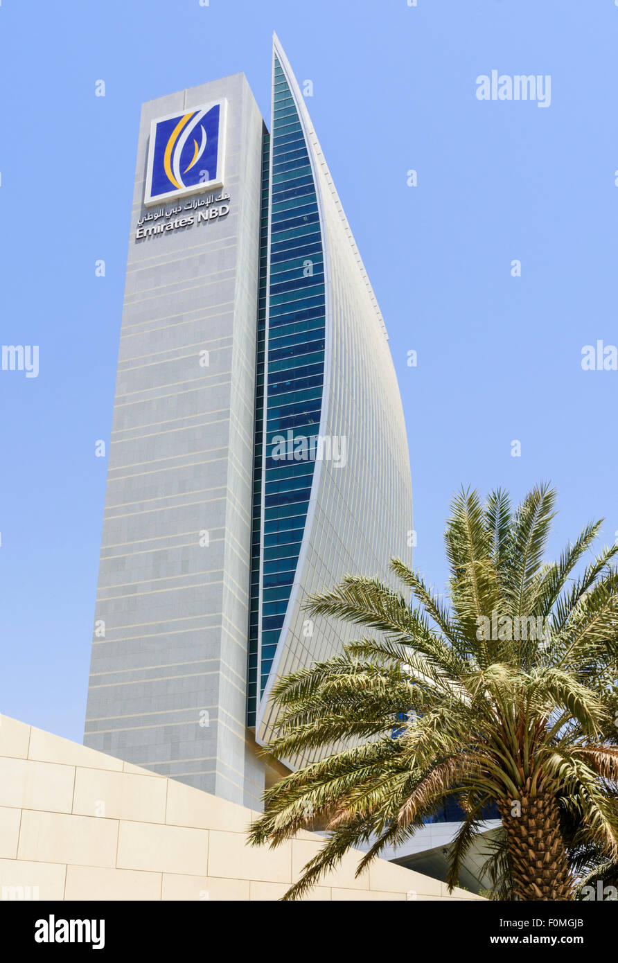 Die legendären National Bank of Dubai bauen, Deira, Dubai, Vereinigte Arabische Emirate Stockfoto