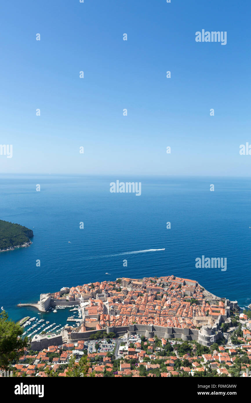 Ansicht der Stadt von Dubrovnik - die Lage von King's Landing im Spiel der Throne Filme Stockfoto