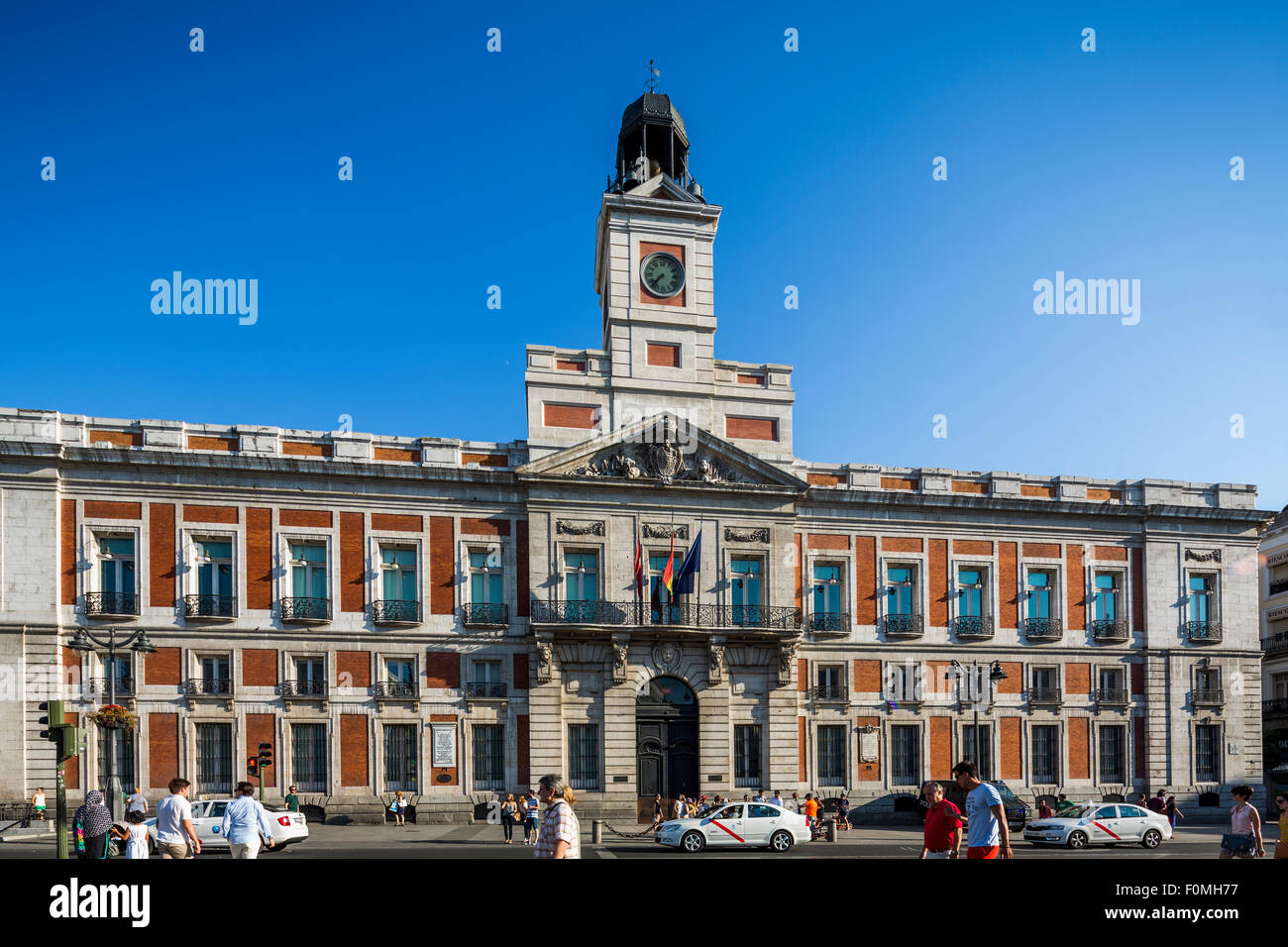 Casa de Correos (The House of the Post Office), Puerta del Sol, Madrid, Spanien Stockfoto