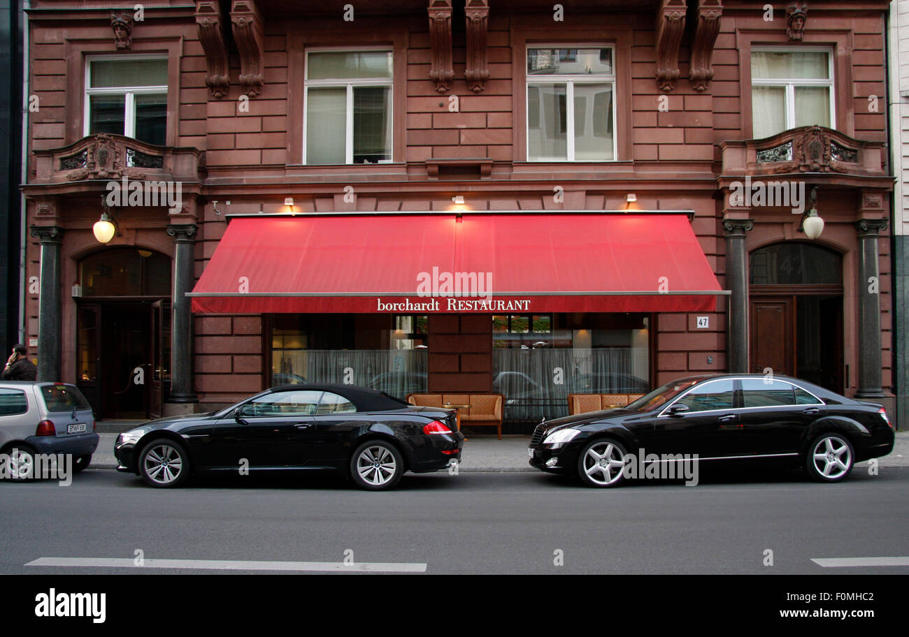 Mai 2008 - BERLIN: das Restaurant "Borchardt" in Berlin-Mitte. Stockfoto