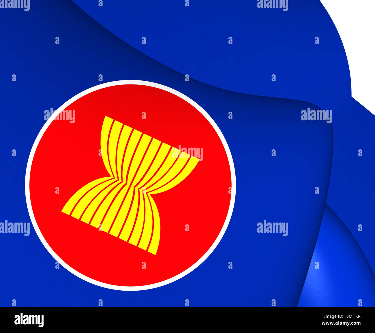 Flagge der ASEAN. Hautnah. Stockfoto