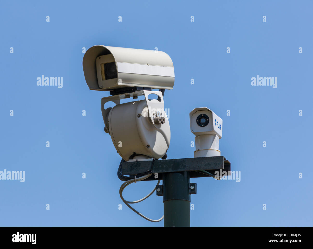 geschlossenen Kreislauf Sicherheit TV-Kamera, Royal Website von San Lorenzo de El Escorial, Spanien Stockfoto