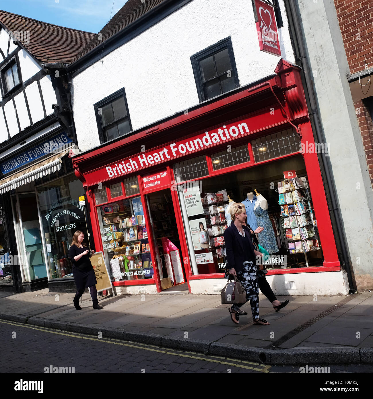 British Heart Foundation Charity-Shop in Leominster Herefordshire UK Stockfoto