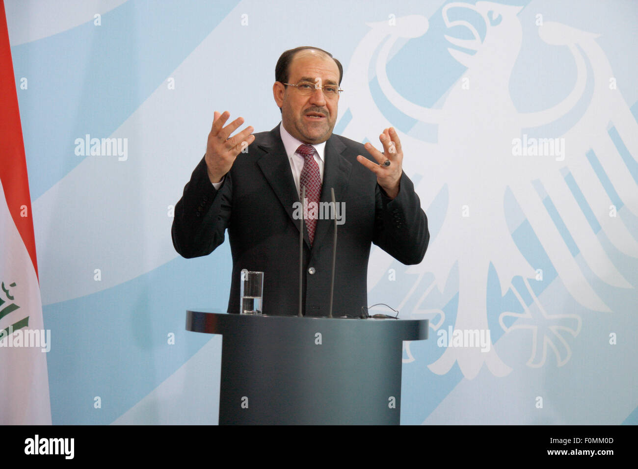 Nouri Al-Maliki - Presseunterrichtung Nach Einem Treffen des Irakischen Ministerpraesidenten Mit der Bundeskanzlerin, 22. Juli Stockfoto