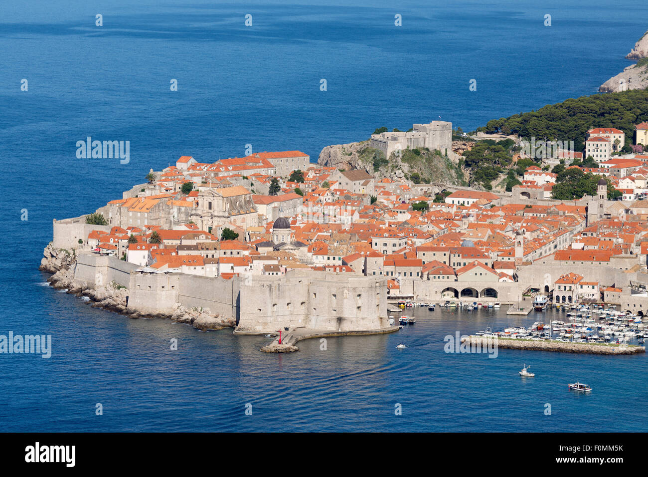 Ansicht der Stadt von Dubrovnik - die Lage von King's Landing im Spiel der Throne Filme Stockfoto