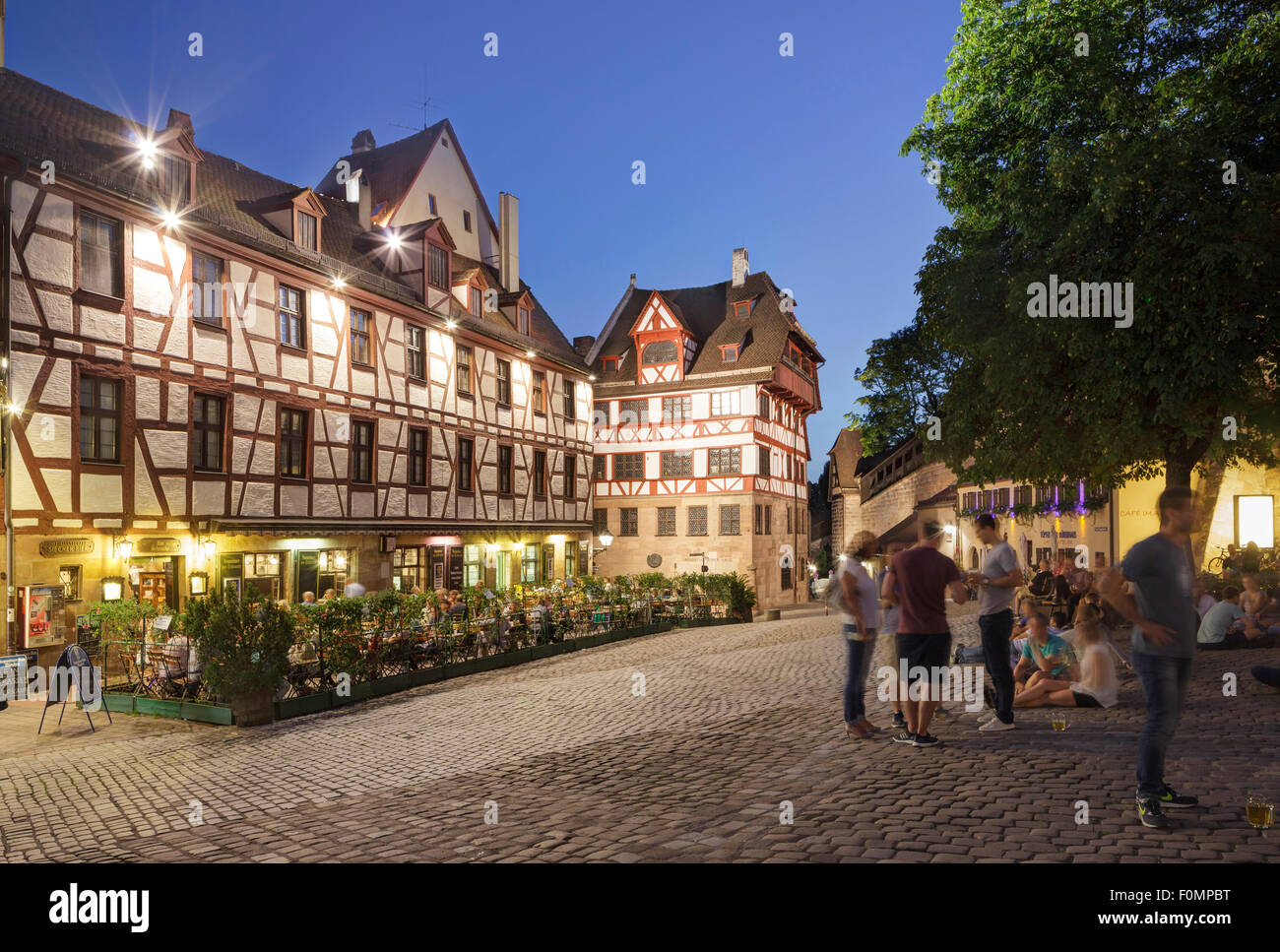 Platz bin Tiergärtnertor Tiergartnertor Square, Nürnberg, Bayern, Deutschland Stockfoto