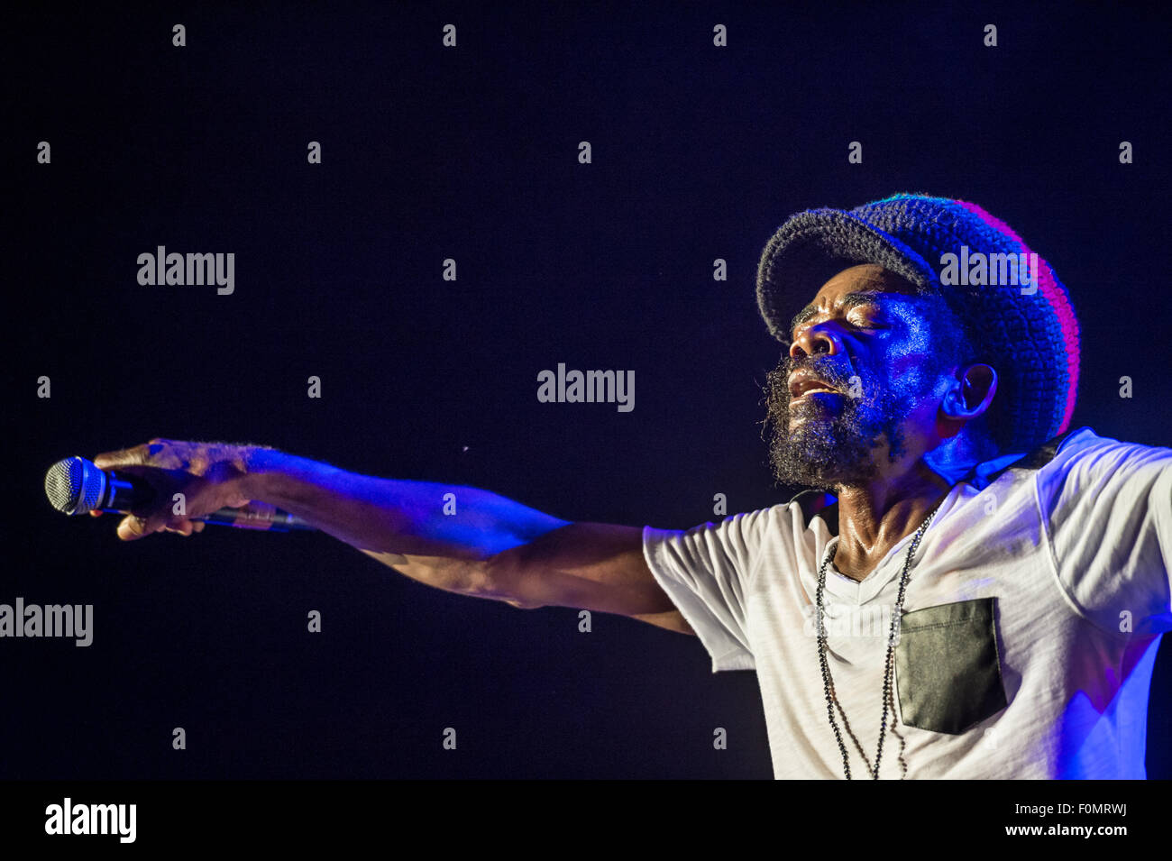 MONTREAL, Kanada, 16. August 2015. Kakao-Tee tritt beim Montreal International Reggae Festival. © Marc Bruxelle/Alamy Live-Nachrichten Stockfoto
