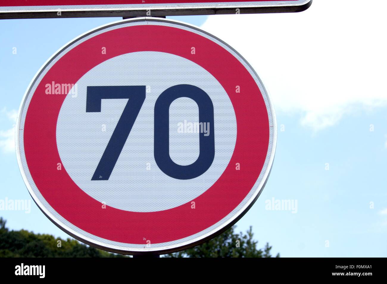 Straßenschild, siebziger, Deutschland. Stockfoto