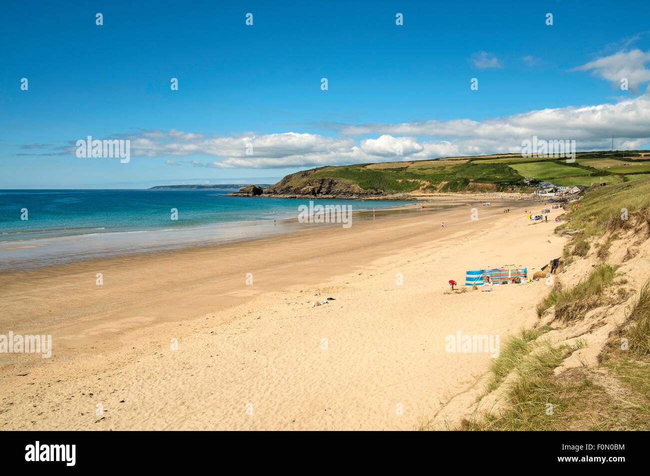 Felsfreie Sands Beach in der Nähe von Helston in Cornwall, Großbritannien Stockfoto