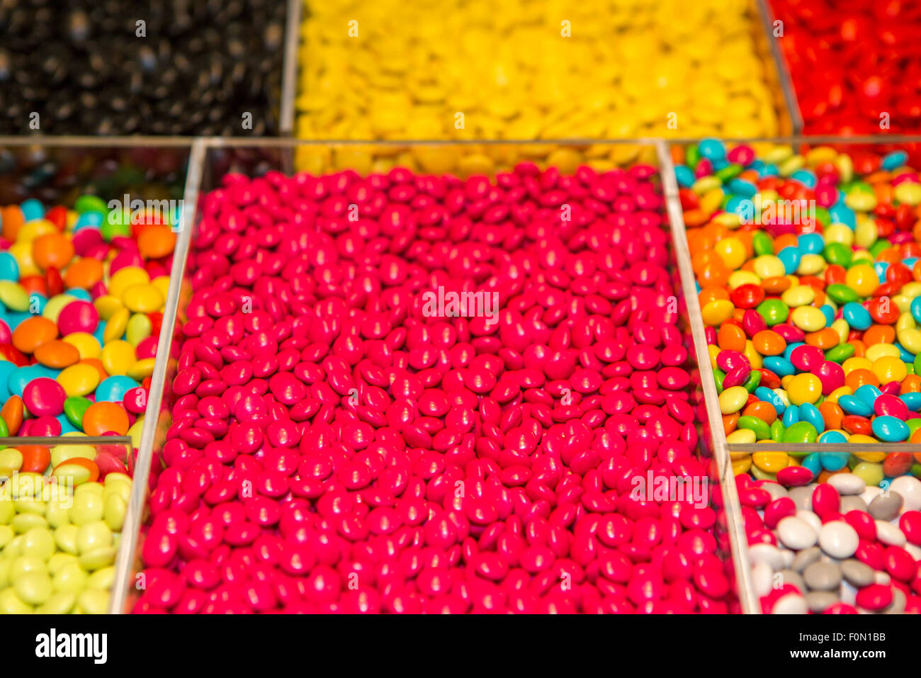 Haufen von Süßigkeiten Pillen Stockfoto