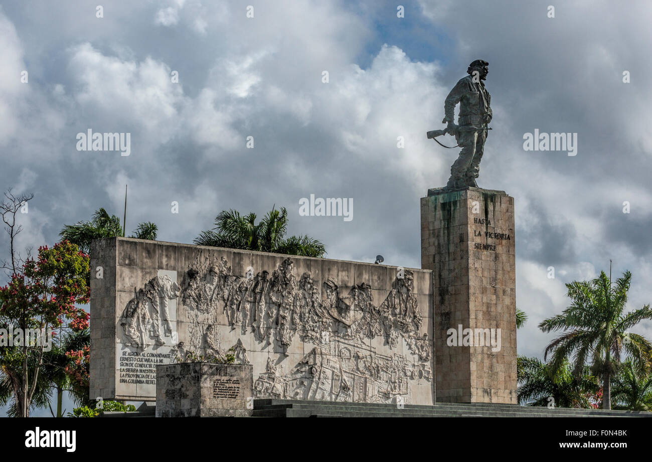 Denkmal zu Ehren kubanischen Revolutionär Che Guevara in Santa Clara in Kuba in der Nähe seines Mausoleums. Stockfoto