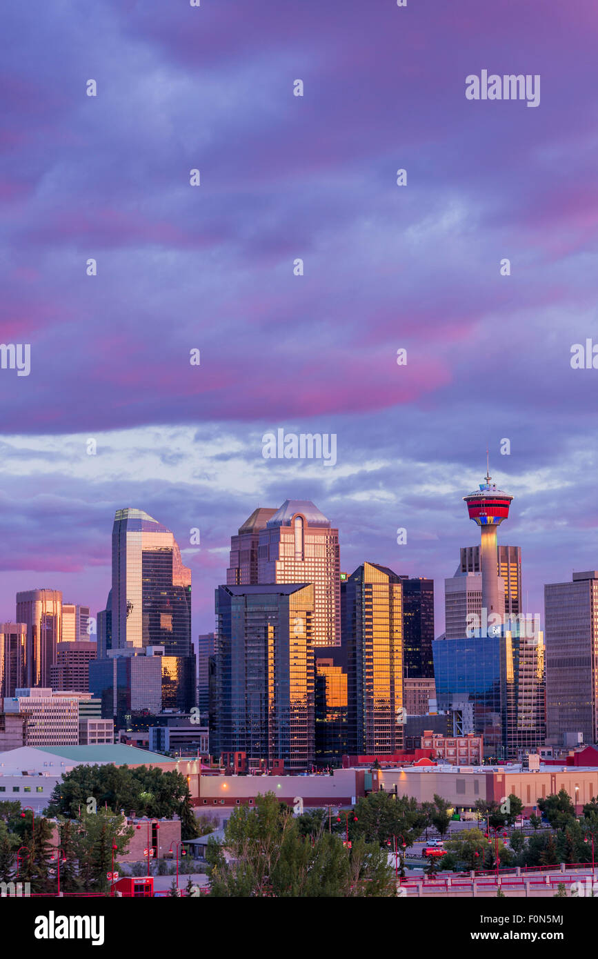 Skyline von Calgary, Calgary, Alberta, Kanada Stockfoto