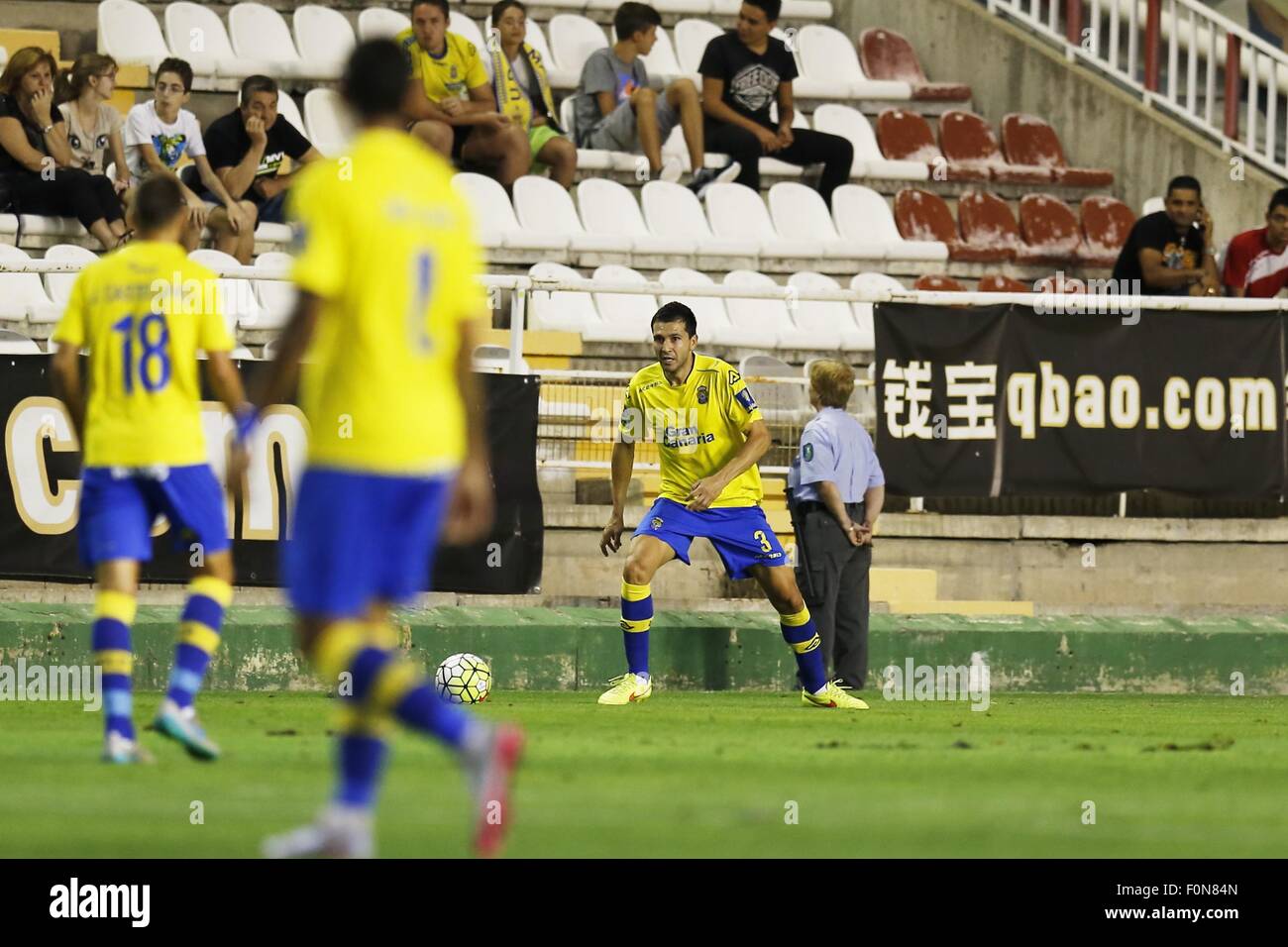 Madrid, Spanien. 15. August 2015. Antolin Alcaraz (Las Palmas) Fußball: Vorsaison match zwischen Rayo Vallecano de Madrid 1: 0 UD Las Palmas am Campo de Futbol de Vallecas in Madrid, Spanien. Bildnachweis: Mutsu Kawamori/AFLO/Alamy Live-Nachrichten Stockfoto