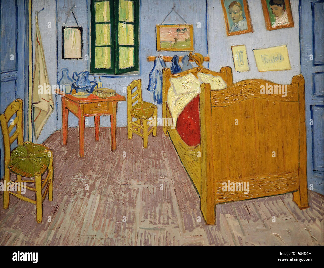 Schlafzimmer in Arles La Chambre à Arles drei ähnliche Gemälde von Vincent van Gogh (1853-1890) dritte Fassung (1889) Stockfoto