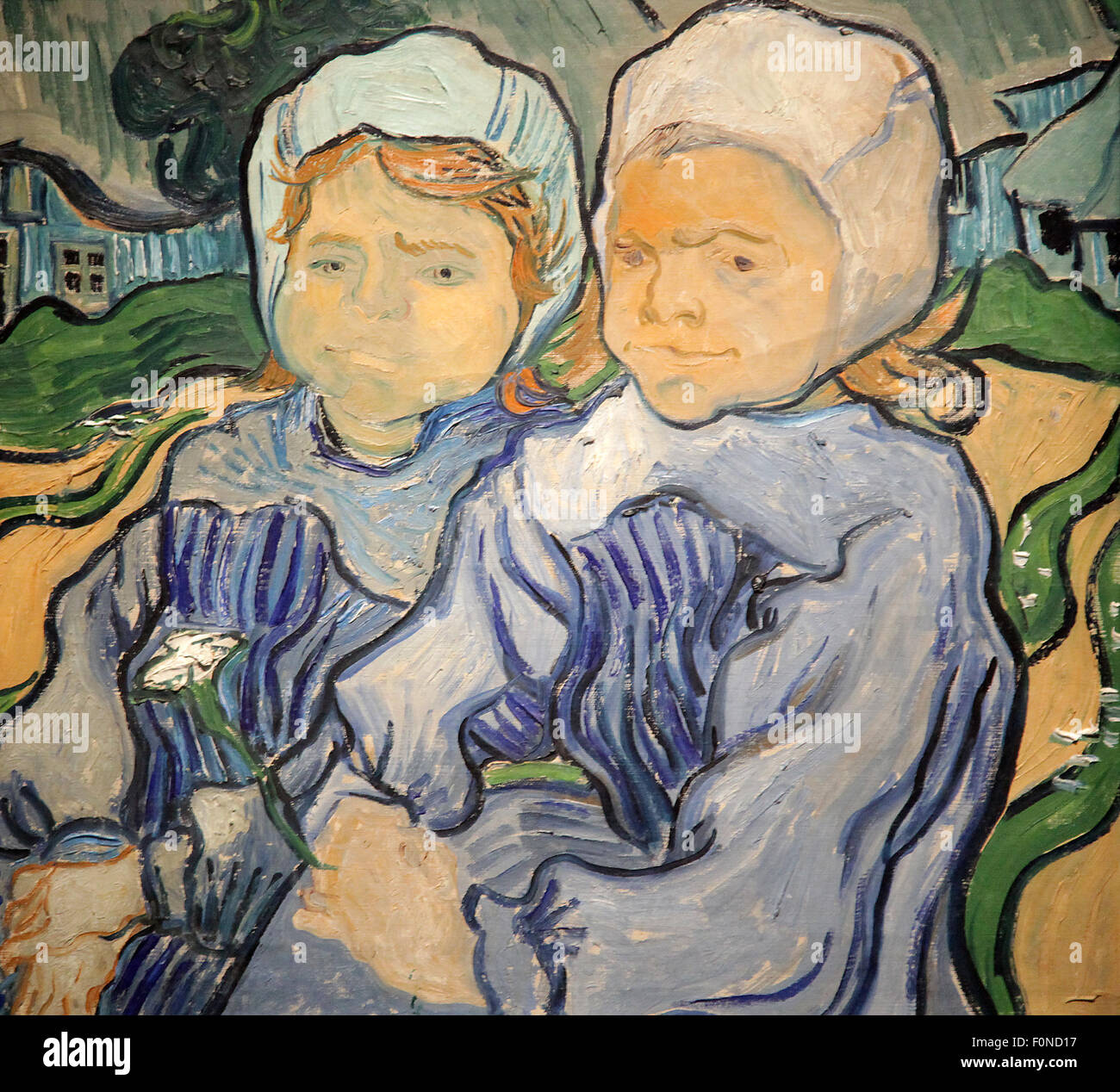 Zwei kleine Mädchen (1890) Vincent van Gogh (1853-1890) Stockfoto