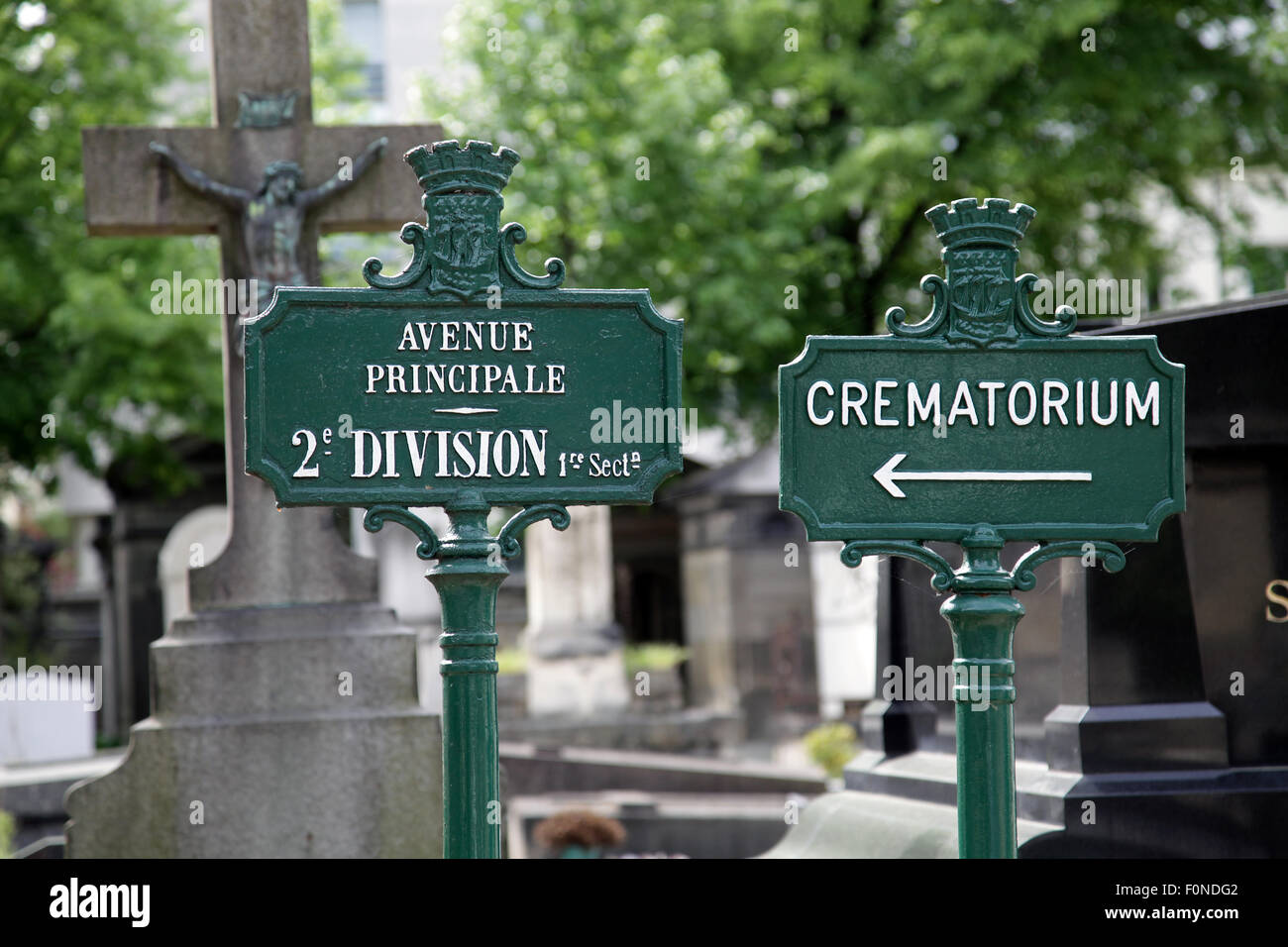 Friedhof Père Lachaise Der größte Friedhof Nekropole in Paris Frankreich Stockfoto