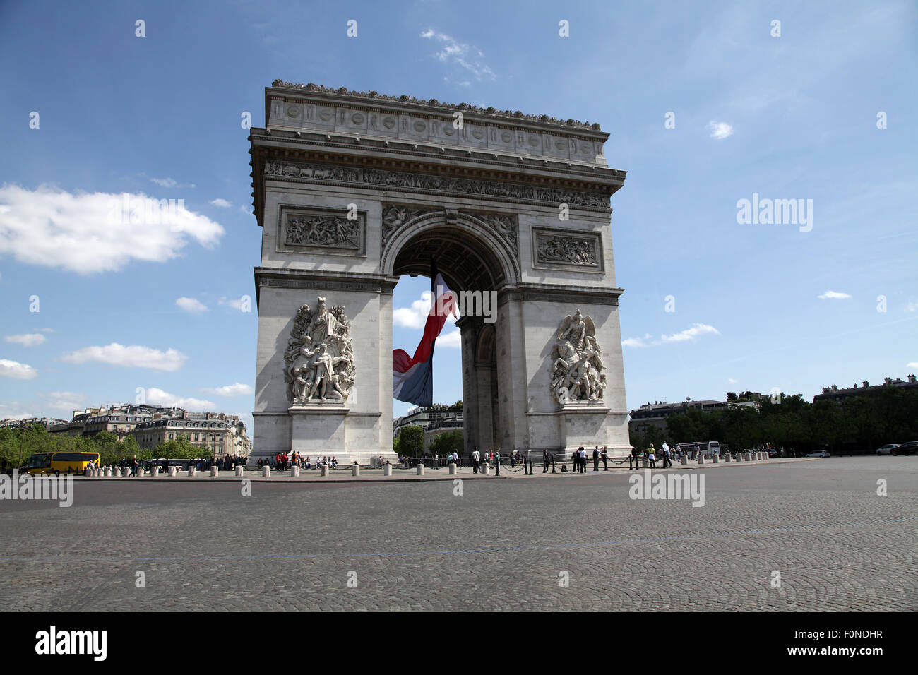 Der Arc de Triomphe de l'Étoile Triumphal Bogen der Star Paris France Stockfoto