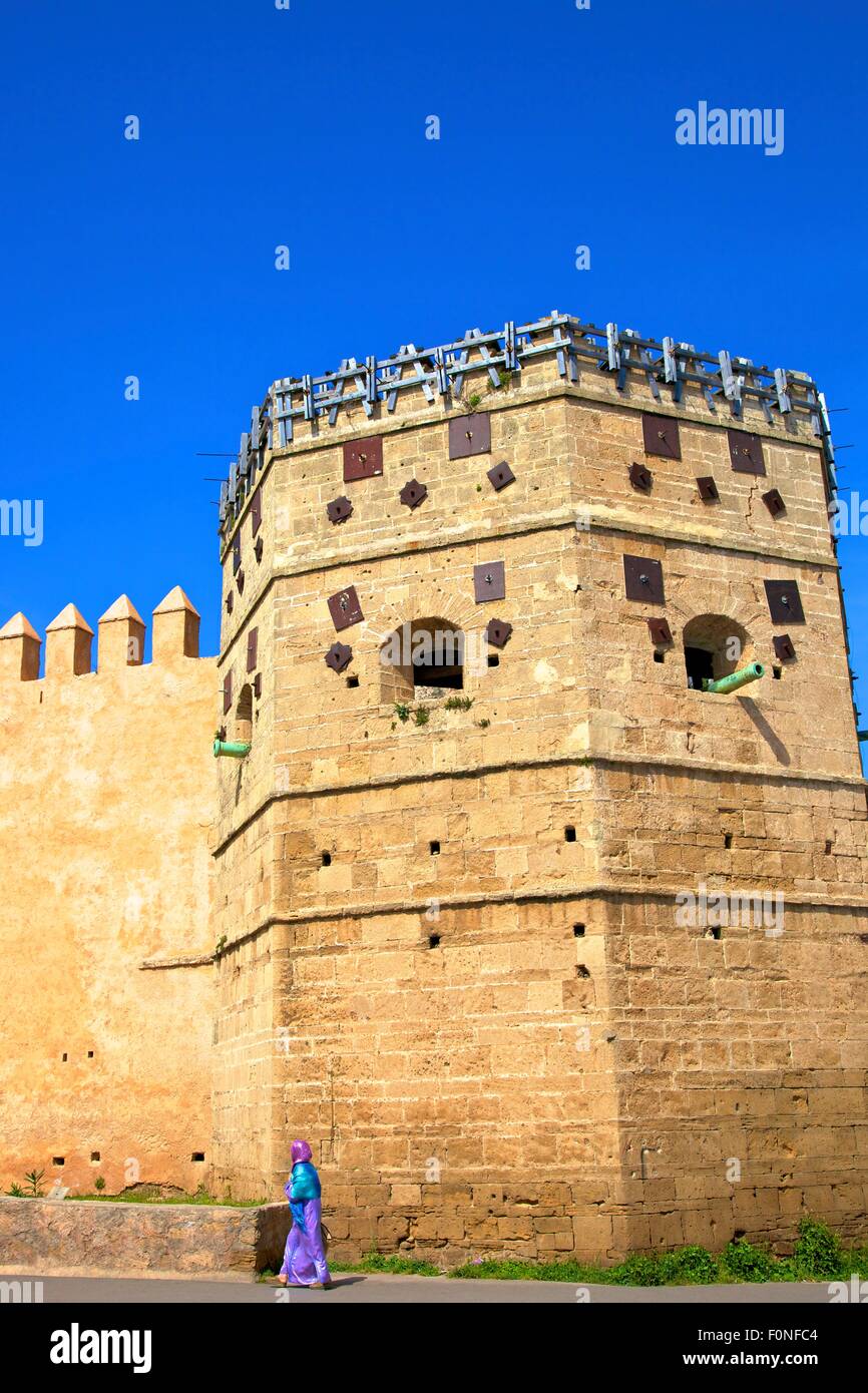 City Walls, Oudaia-Kasbah, Rabat, Marokko, Nordafrika Stockfoto