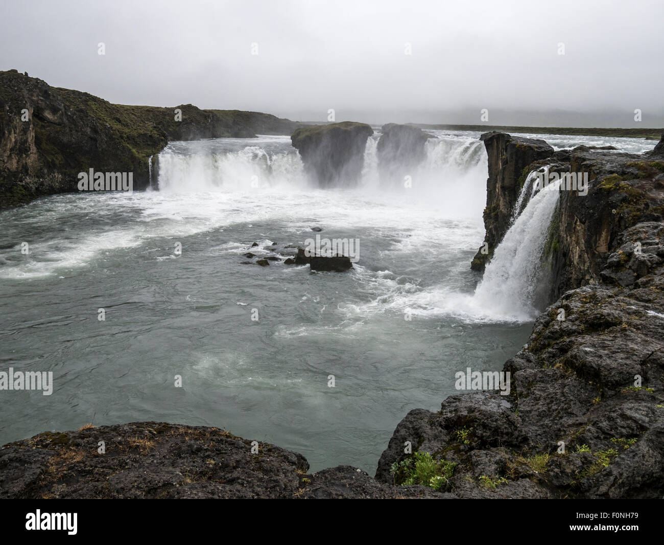 Godafoss Wasserfälle am Fluss Skjalfandafljot in Island Stockfoto