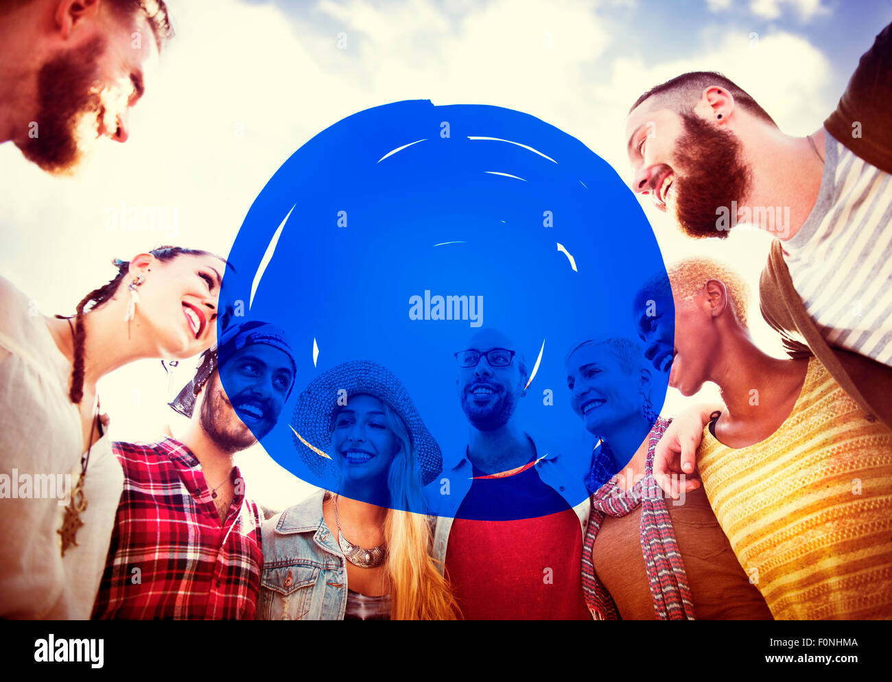 Urlaub Sommer Urlaub blaue Markierung Konzept Stockfoto