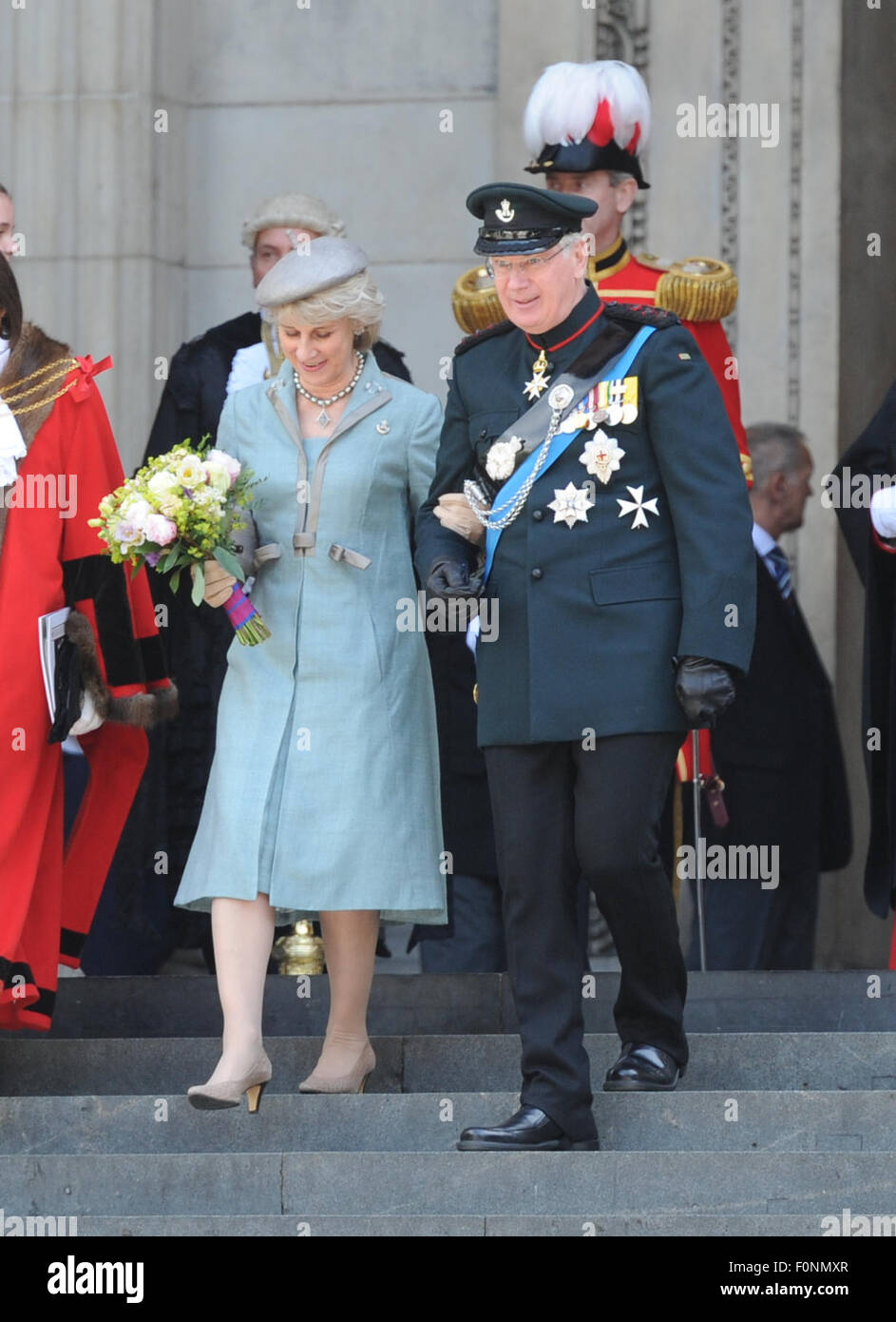 Schlacht von Waterloo 200. Jubiläum St. Pauls Gedenkfeier zur Verfügung.  Mitwirkende: Prinz Richard, Duke of Gloucester, Birgitte, Duchess of Gloucester wo: London, Vereinigtes Königreich bei: 18. Juni 2015 Stockfoto