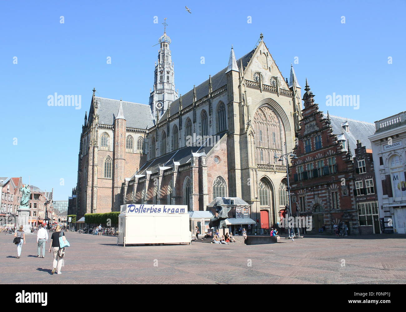 Kerk Grote Markt Haarlem Grote Kerk oder St. Bavo-Kirche, ehemalige katholische Kathedrale am