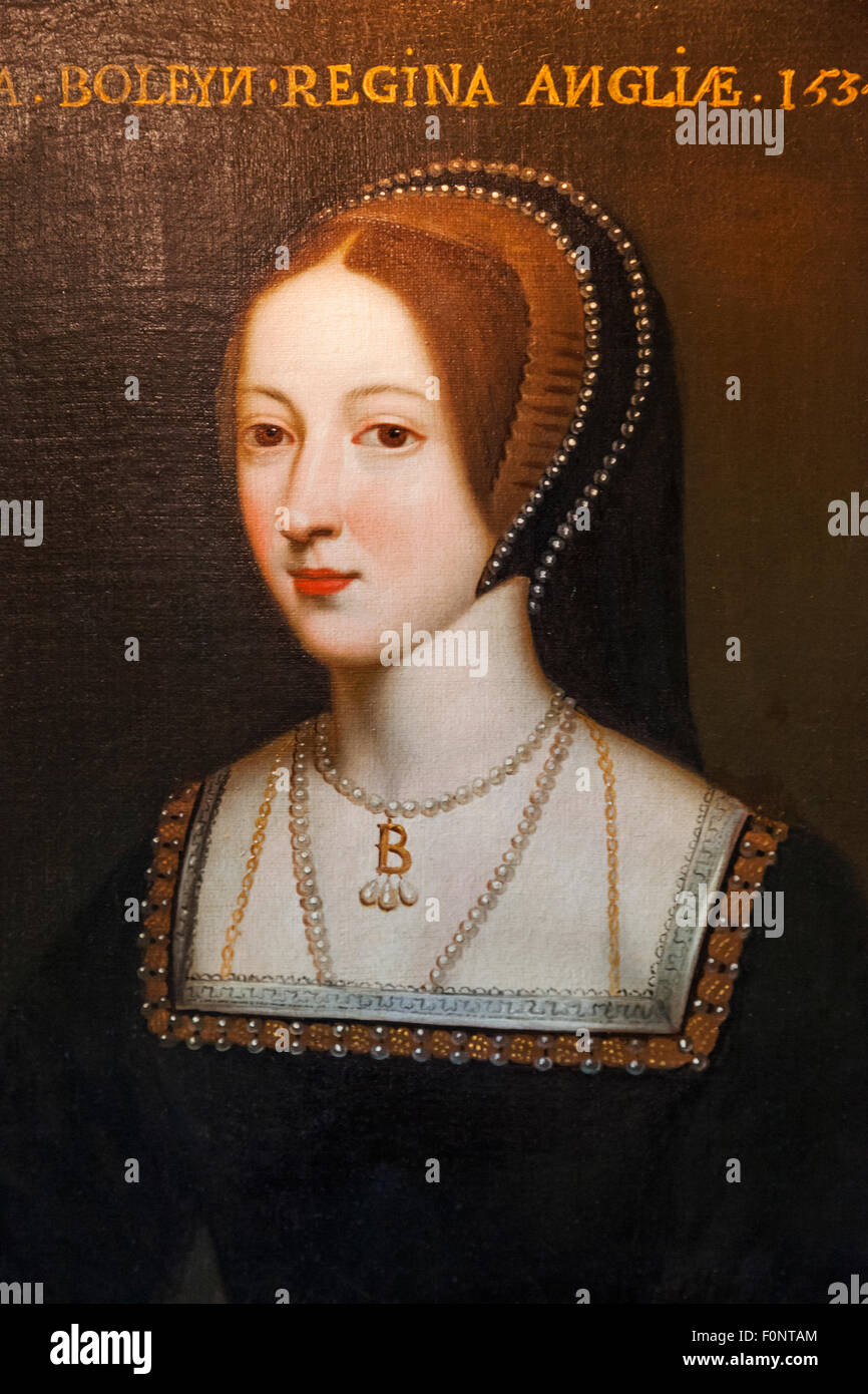 England, Kent, Hever, Hever Castle, Porträt von Anne Boleyn Stockfoto