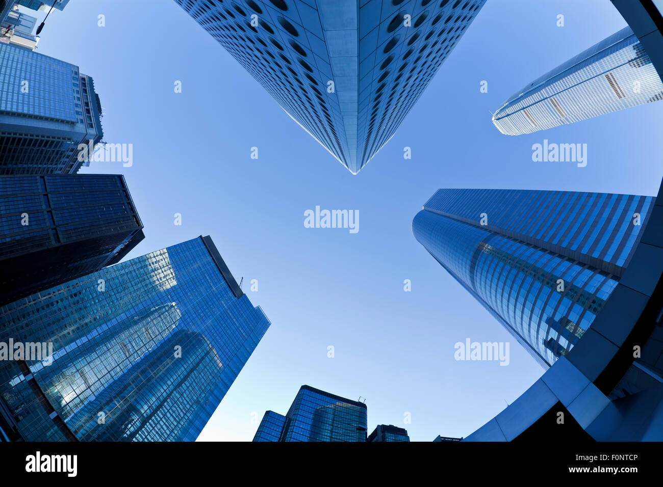 Wolkenkratzer in Hongkong Stockfoto