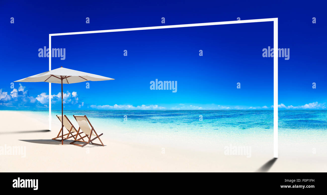 Strand Sommer Landschaftskonzept Pazifischen Ozean Reisen Stockfoto