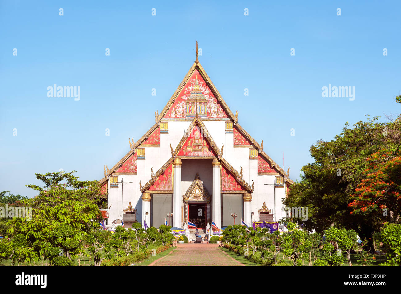Wihan Phra Mongkons Bophit, Ayutthaya, Thailand Stockfoto