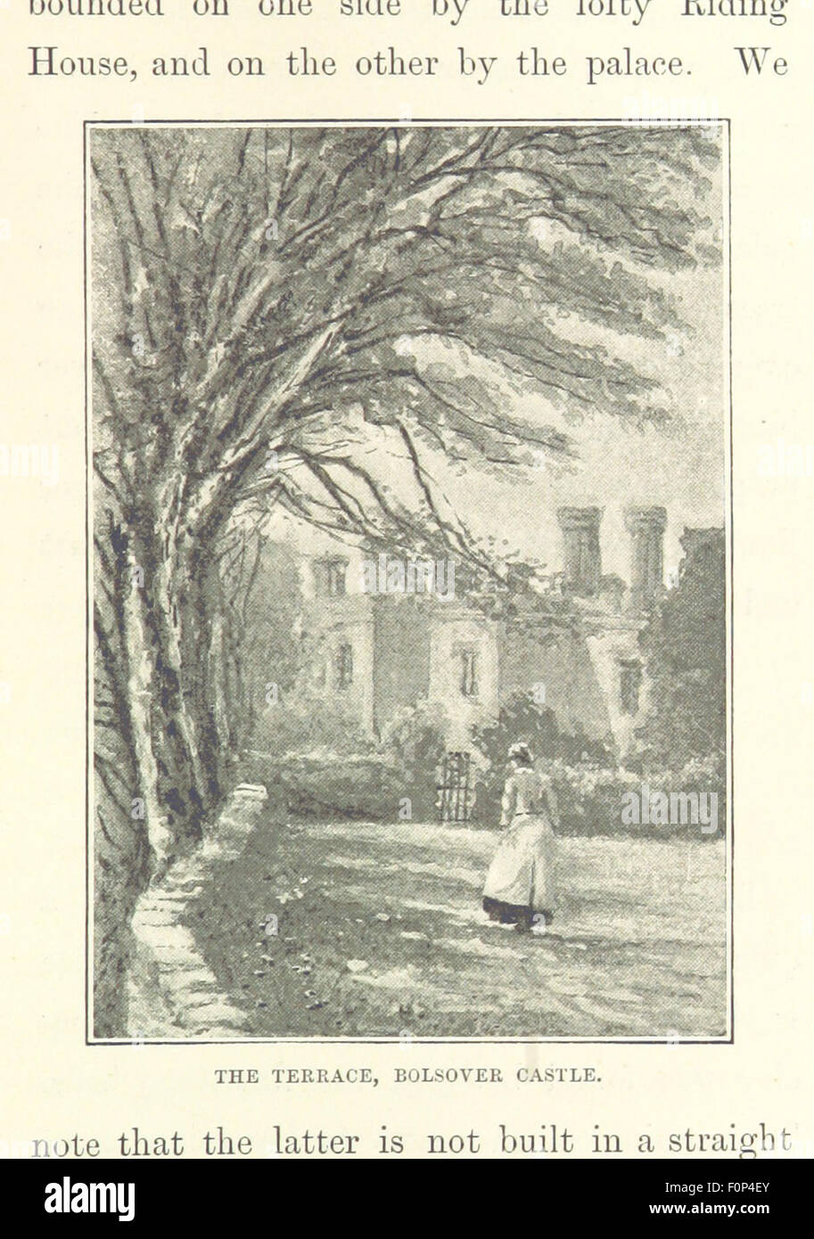 Ein Bild aus „Round About the Crooked Spire“, einem Buch, das eine Skizze von Nordost-Derbyshire bietet, mit Illustrationen des Autors. Das Buch beleuchtet die Landschaften, die Architektur und die lokale Geschichte der Region. Stockfoto